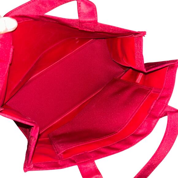 Eileen Fisher 20th Anniversary Tote Bag Red Nylon with inside pocket-Never Used - Picture 7 of 9